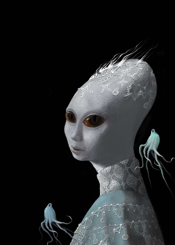 Alien with monsters
