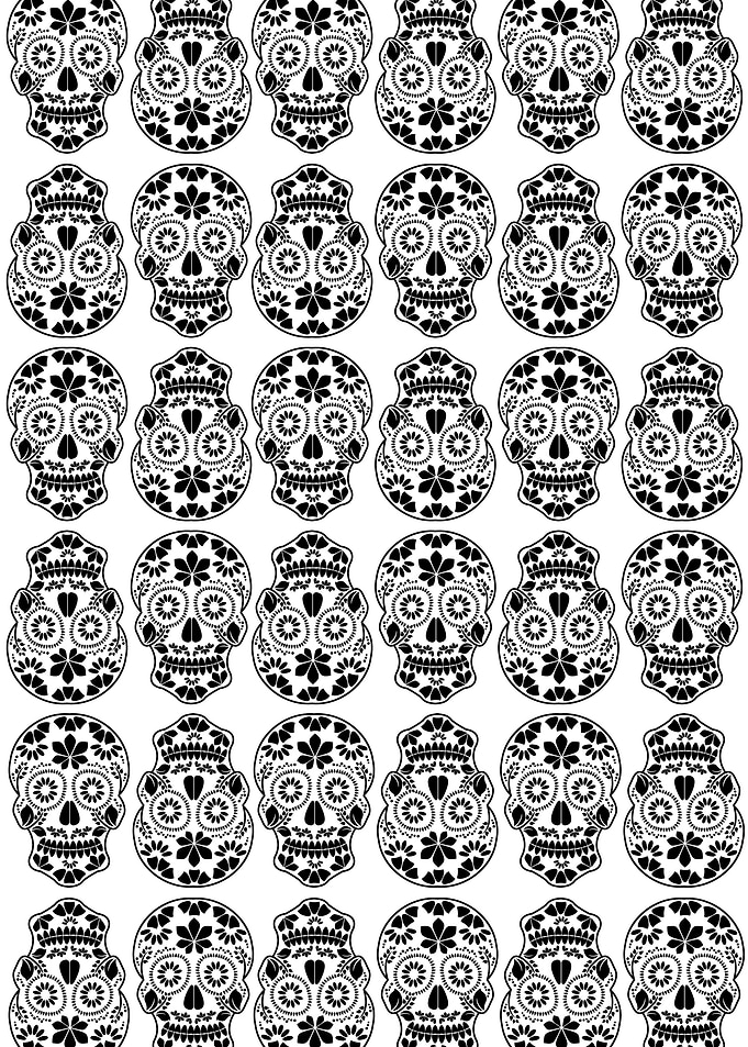 Floral sugar skulls