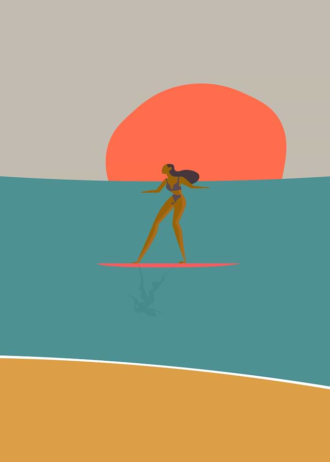 Girl Surfing