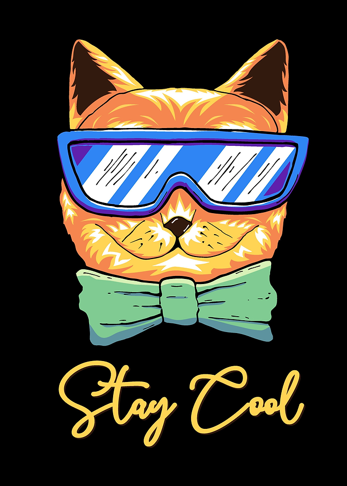 Cat with eyeglasses