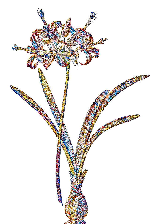 Stained Glass Lily Flower