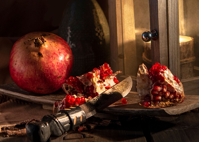 pomegranate still life