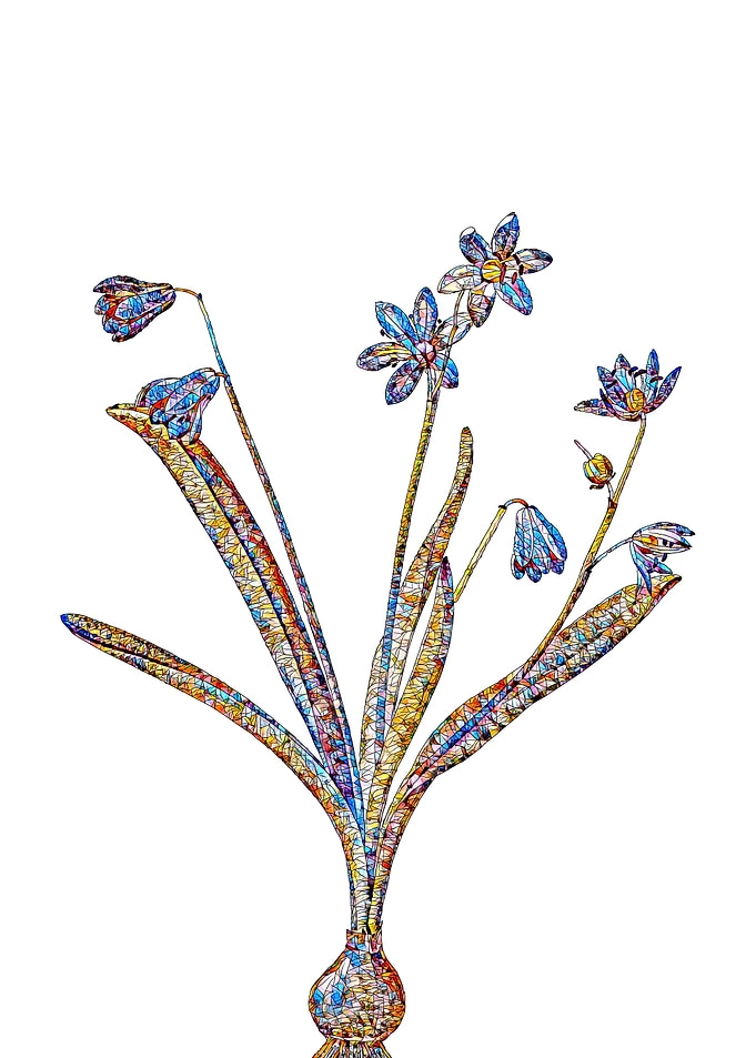 Rainbow Mosaic Flower