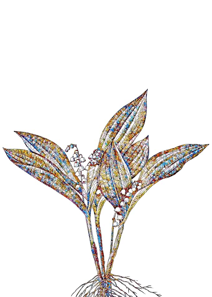 Stained Glass Lily Flower