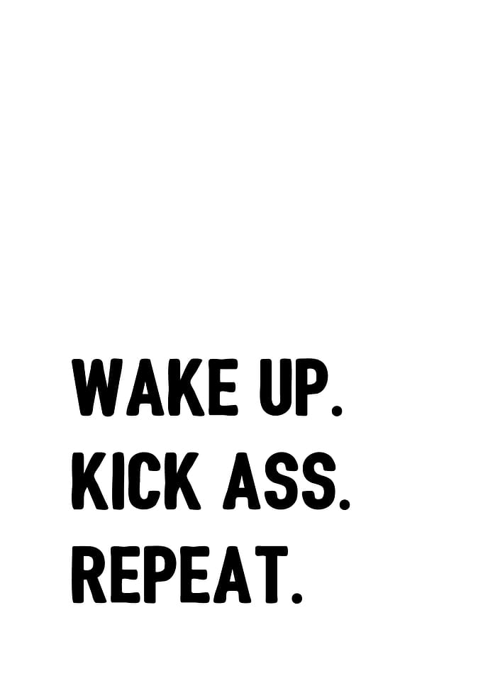Wake Up Kick Ass Repeat