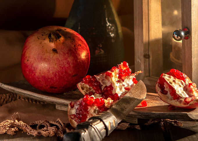 pomegranate still life