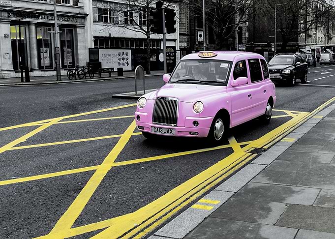 Pink London Taxi
