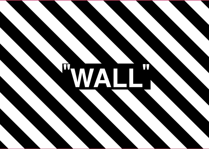 WALL black white stripes