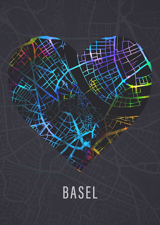 Basel Switzerland City Map