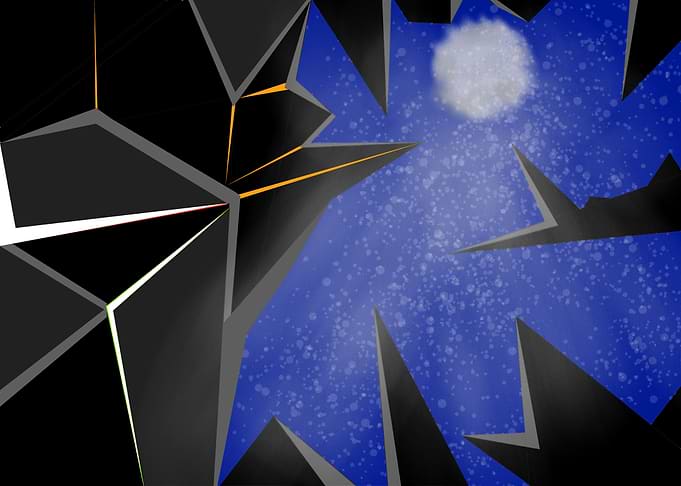 ABSTRACT CAVE NIGHT