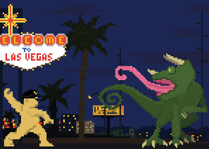 Fighting lizard