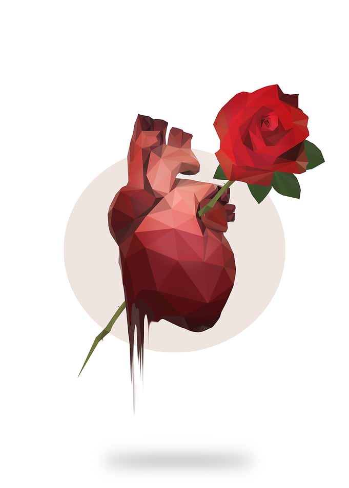 heart low poly