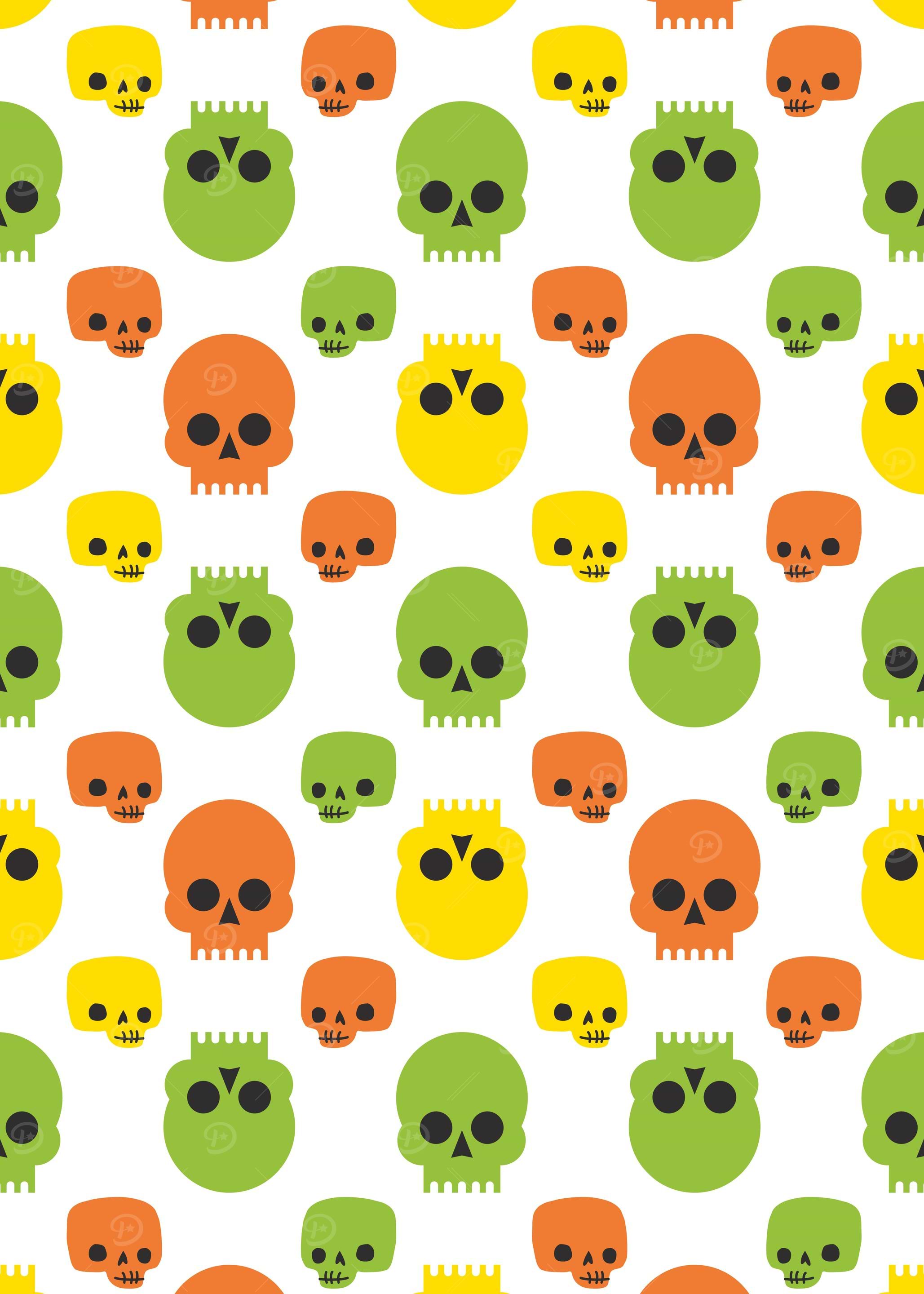Scary Skull Pattern 01