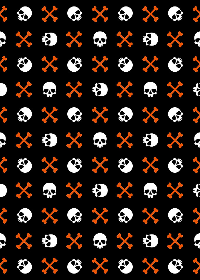 Scary Skull Pattern 05