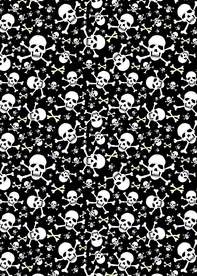 Scary Skull Pattern 09