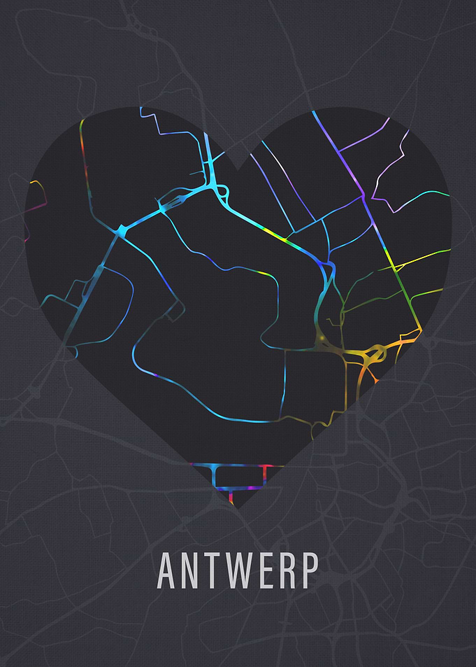 Antwerp Belgium City Heart