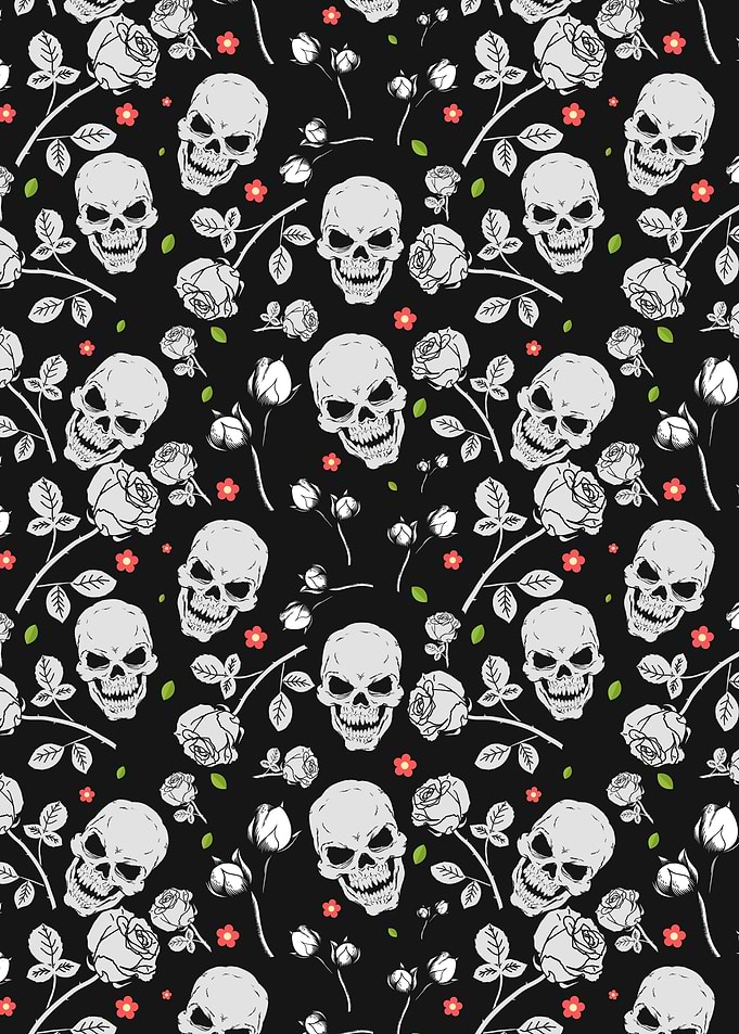 Scary Skull Pattern 12