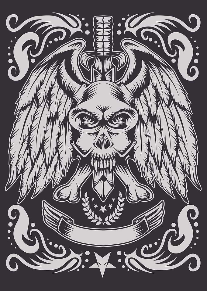 Skull monster decoration