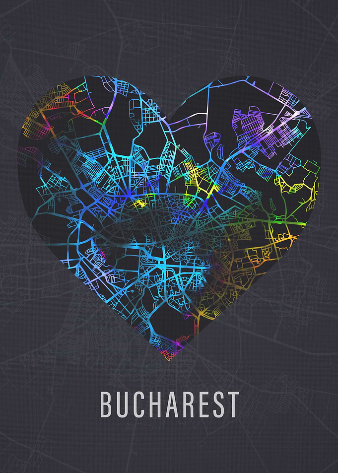 Bucharest Romania City Map