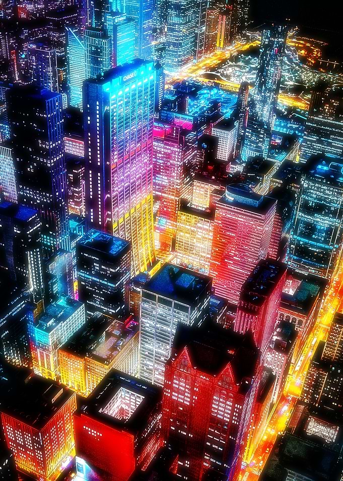 Neon City Night