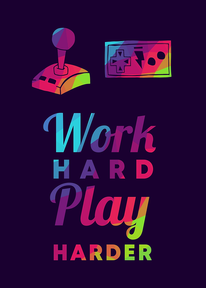 Gaming Work Hard 16