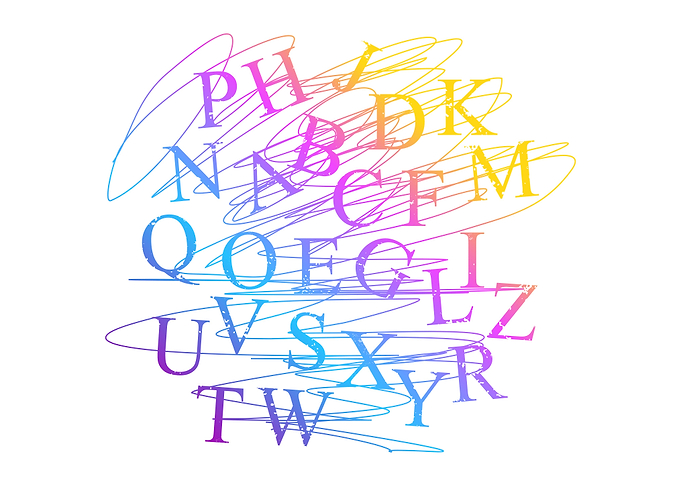 colorful abstract alphabet