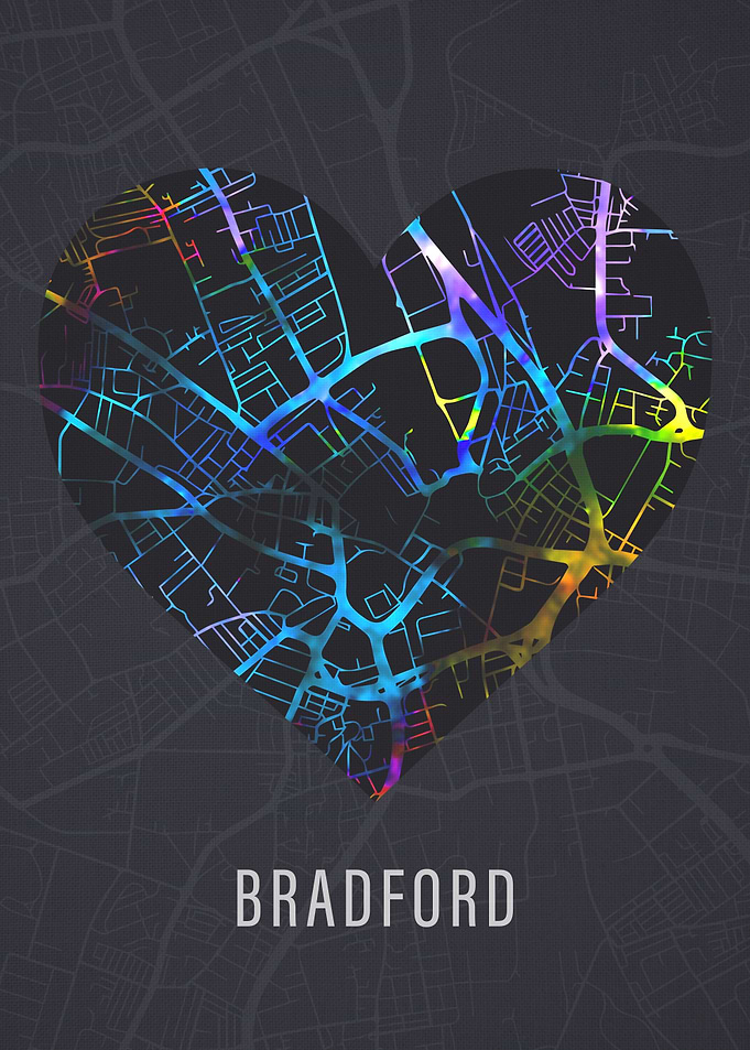 Bradford England City Map