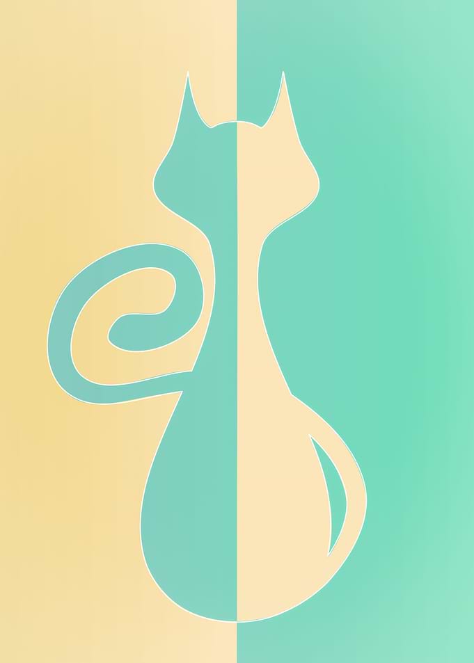 Silhouette cat
