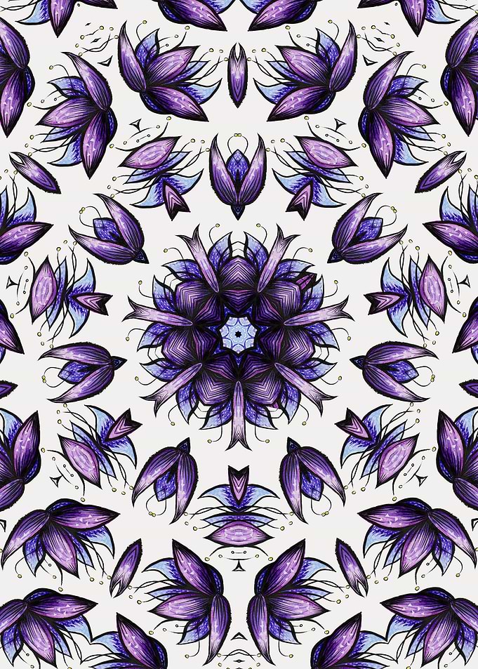 Kaleidoscopic Floral Art