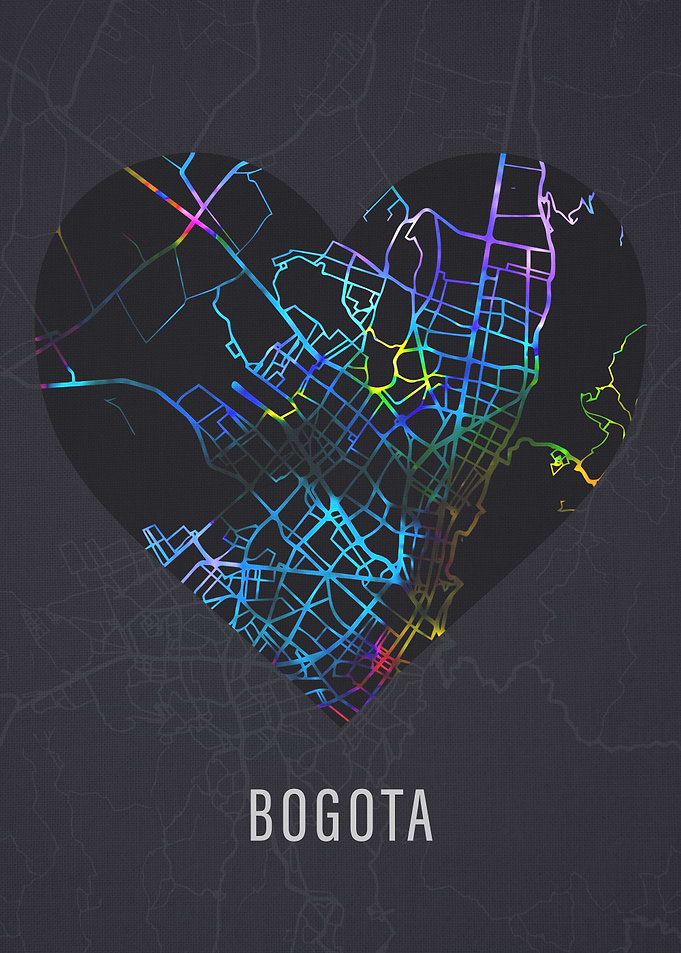 Bogota Columbia City Map