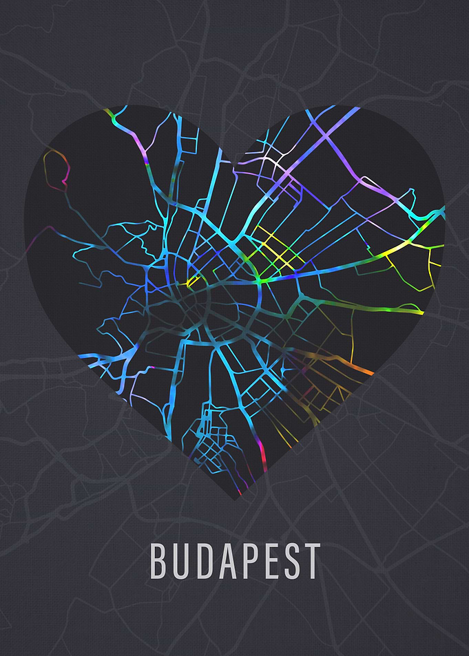 Budapest Hungary City Map