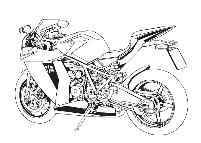 Line Art KTM RC8