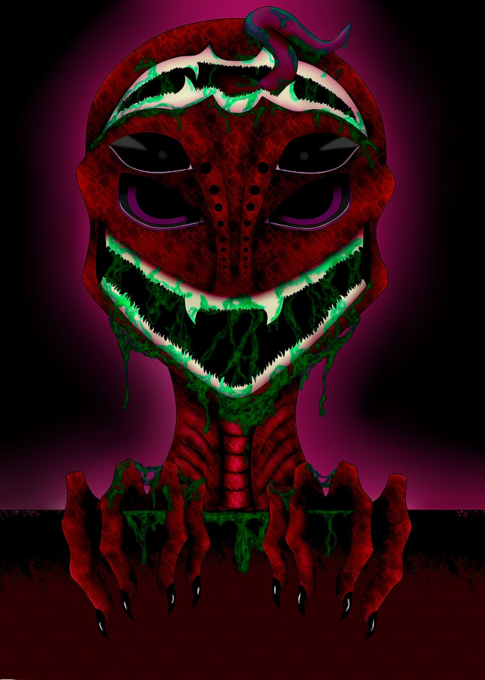 extraterrestre dedos bocas