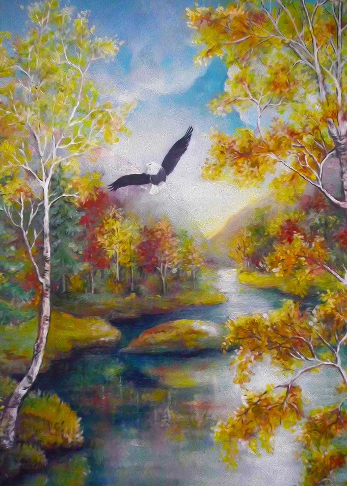 Eagle in the forest