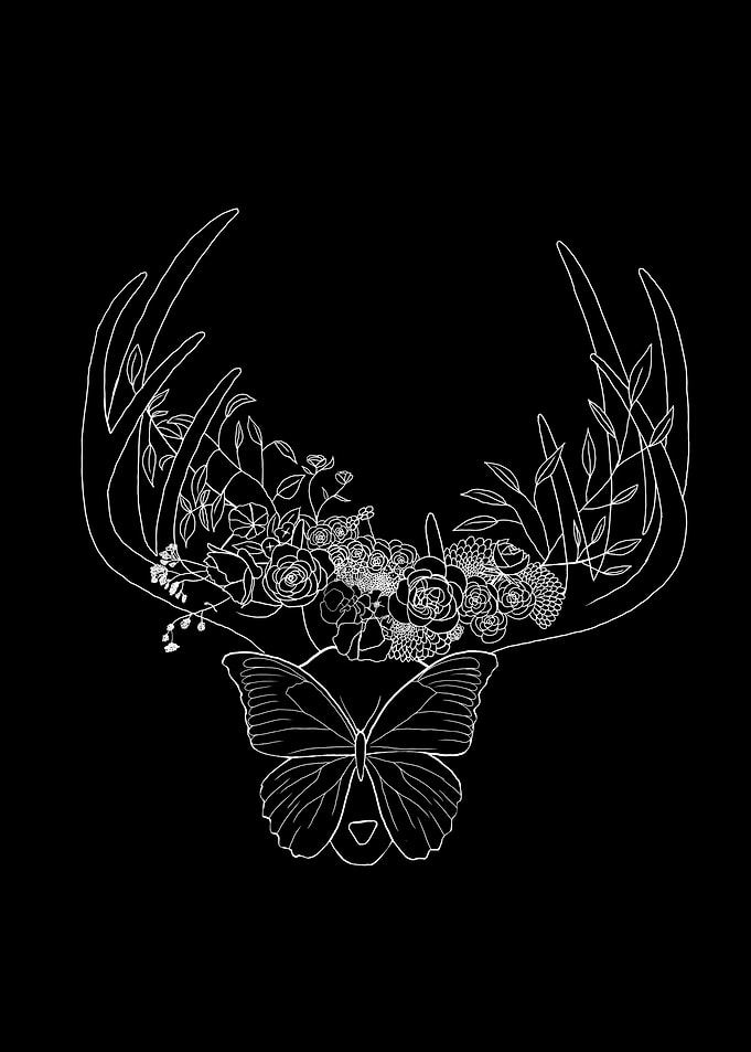 Deer Floral