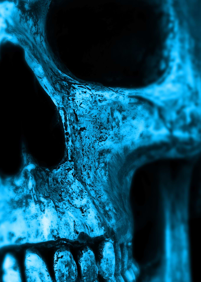 Neon Skull BLUE