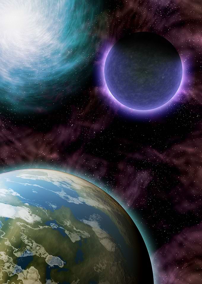 Planets in space