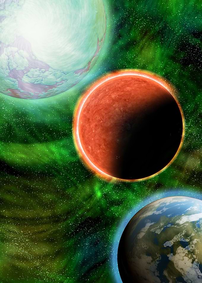 Planets in outer space