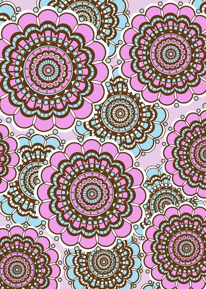Pink Blue Flowers