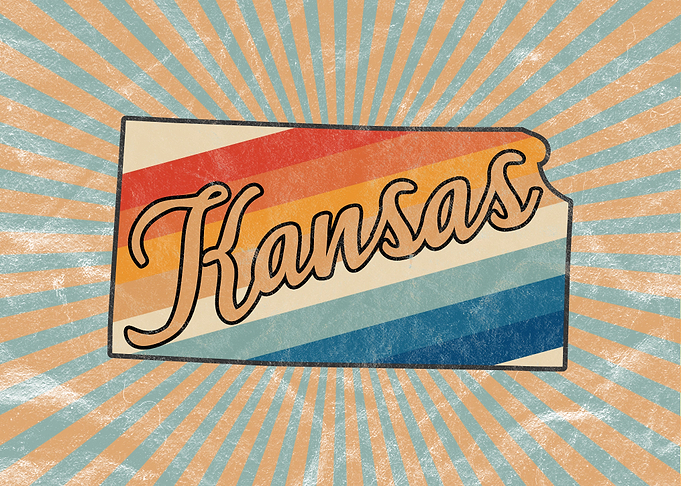 Kansas State Retro Design