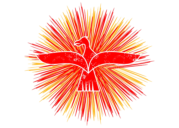 glowing light bird