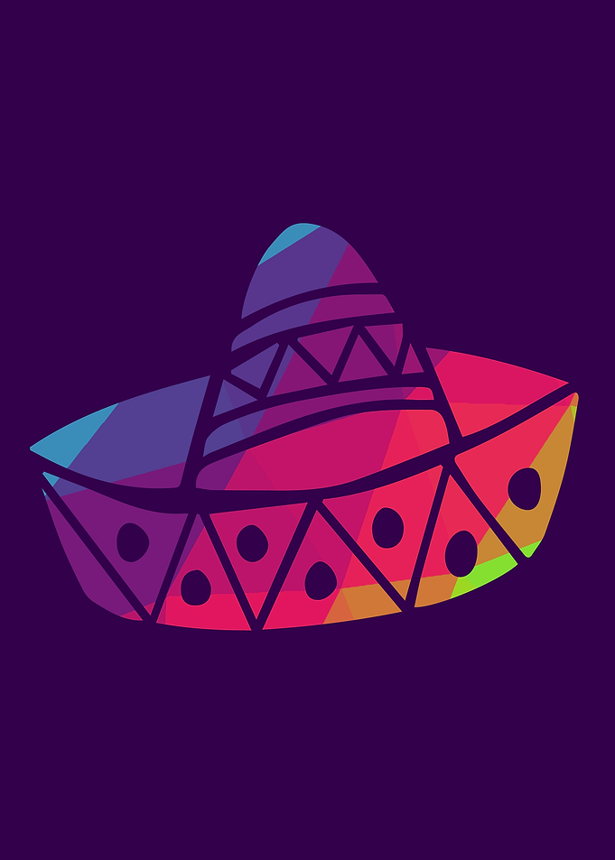 Rainbow Mexican Hat 6