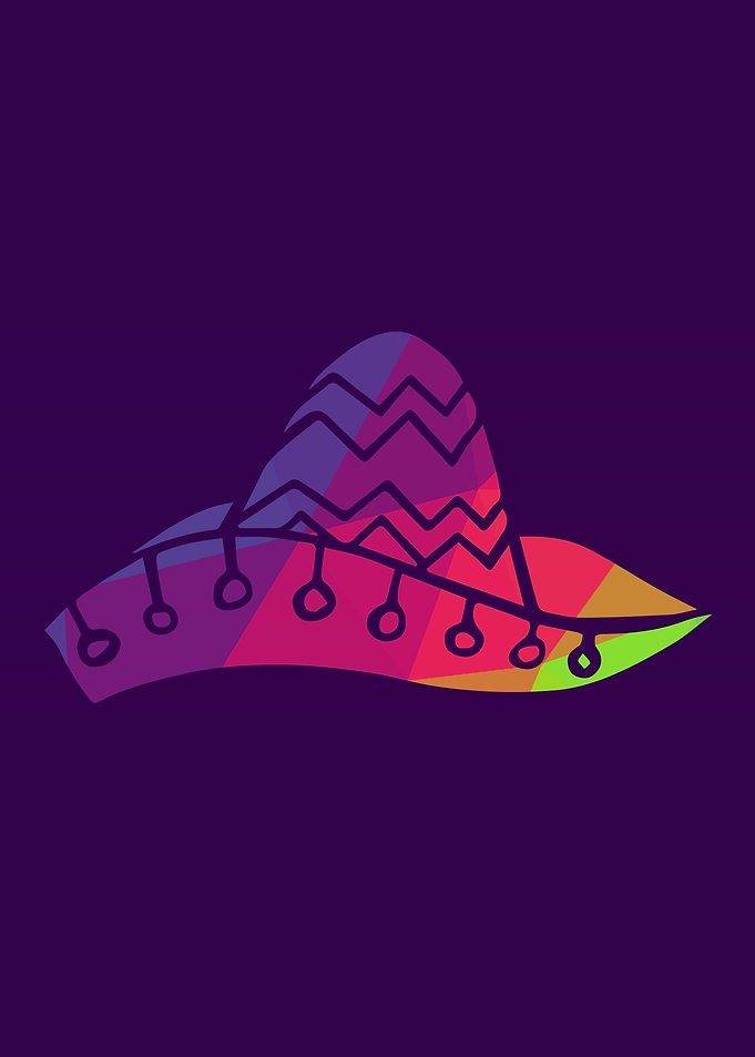 Rainbow Mexican Hat 1