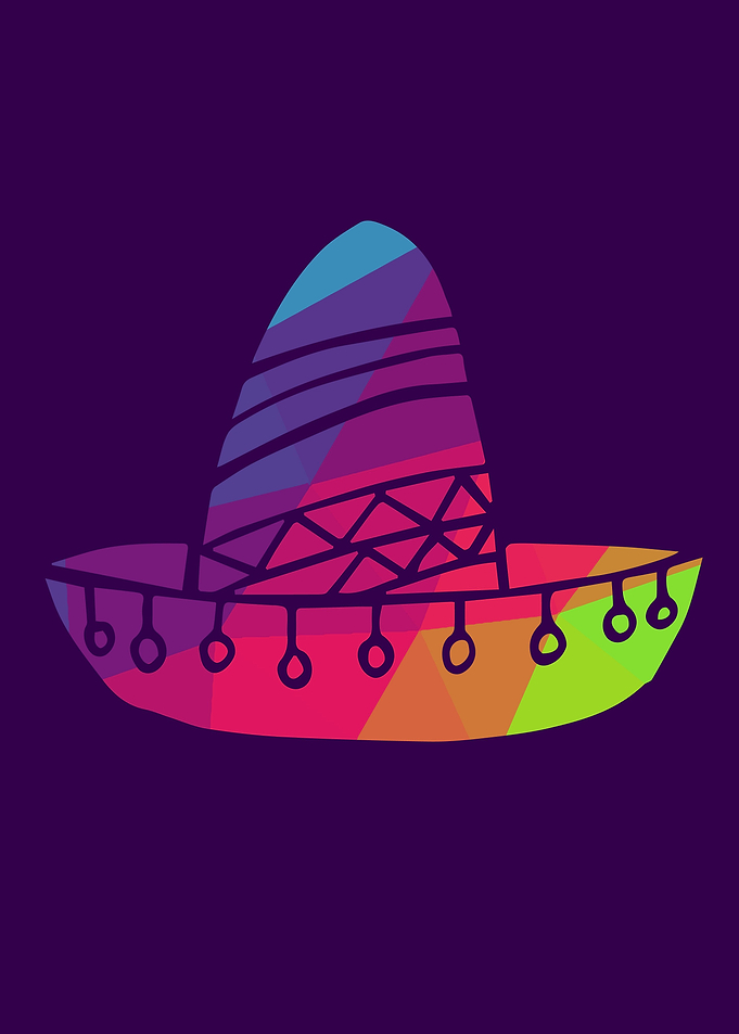 Rainbow Mexican Hat 2
