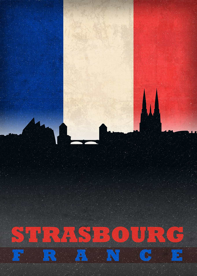 Strasbourg City Skyline