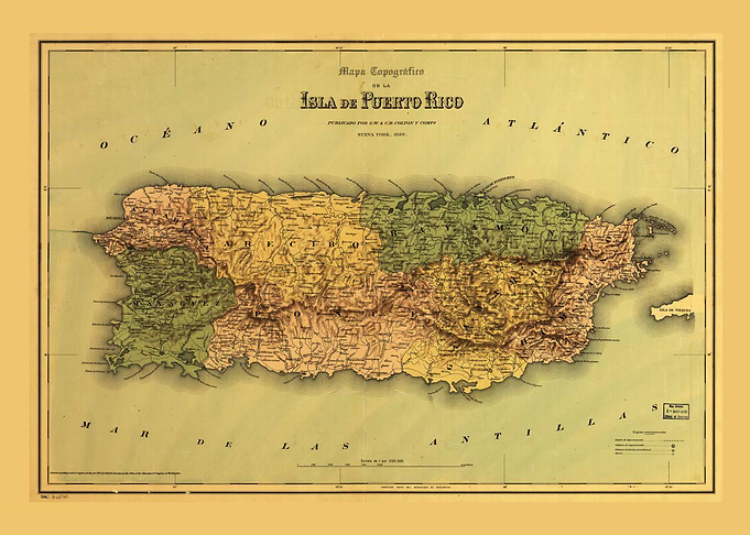 Puerto Rico Map 1886
