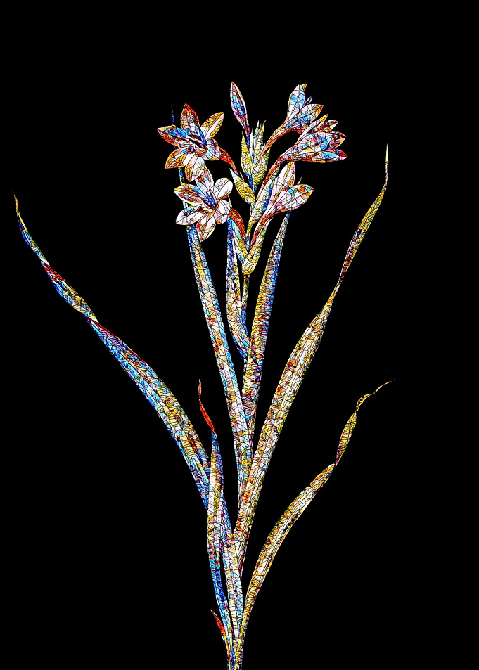 Stained Glass Lily Flower