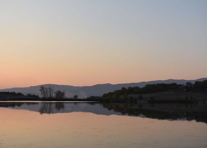 reflection in lake water