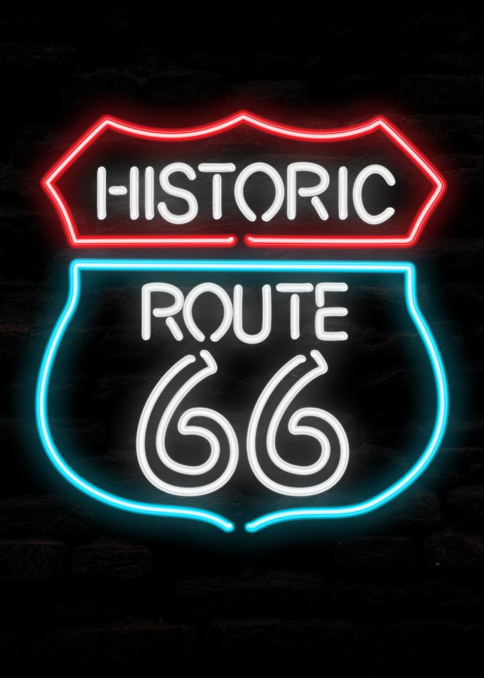 Route 66 Man Cave Neon