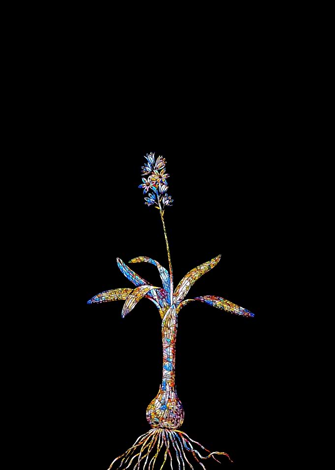 Rainbow Mosaic Flower Art